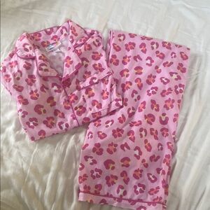 Pink and Orange Floral Pajama Set